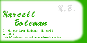 marcell boleman business card